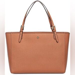 Tory Burch Large Saffiano Leather York Tote in Cognac